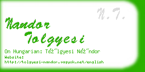 nandor tolgyesi business card